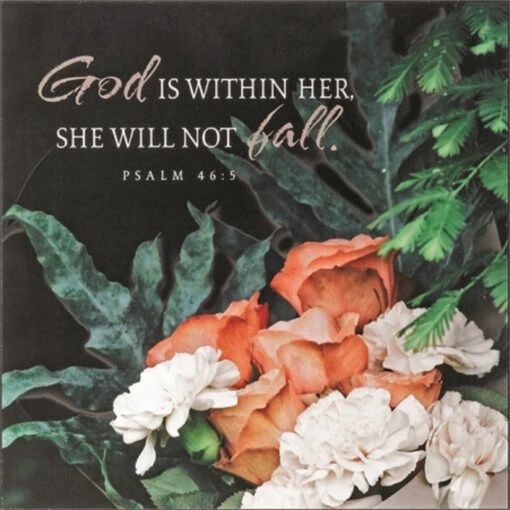 11.75" Black And Green Contemporary Bible Verse Printed Square Wall Plaque