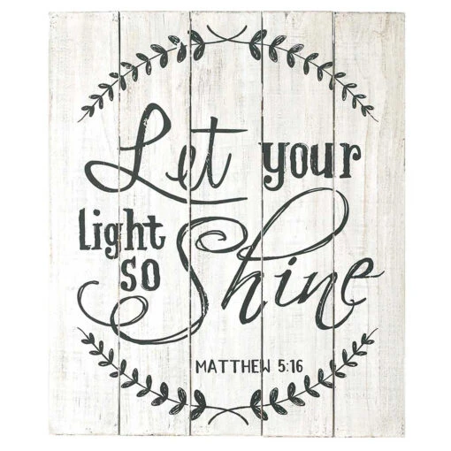 19" White And Black Distressed Finish Rectangular Wall Plaque