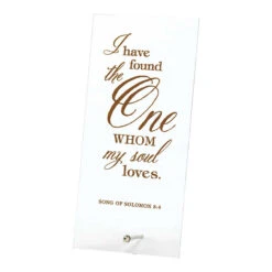10.5" White And Brown "I Have Found The One WHOM My Soul Loves" Plaque
