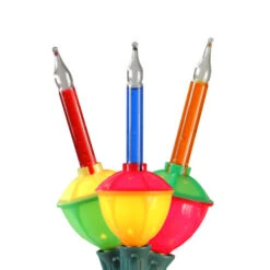 Northlight 7-Count Multi Color Retro Christmas Bubble Light Set, 6ft Green Wire