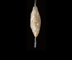 20 Lighted Rope Off-White Finial Drop Outdoor Christmas Decoration - White Wire